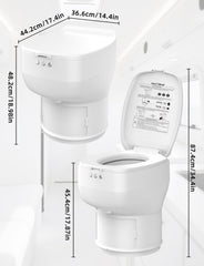 Modiwell Dry Flush R1808 odor control in action reduces smells