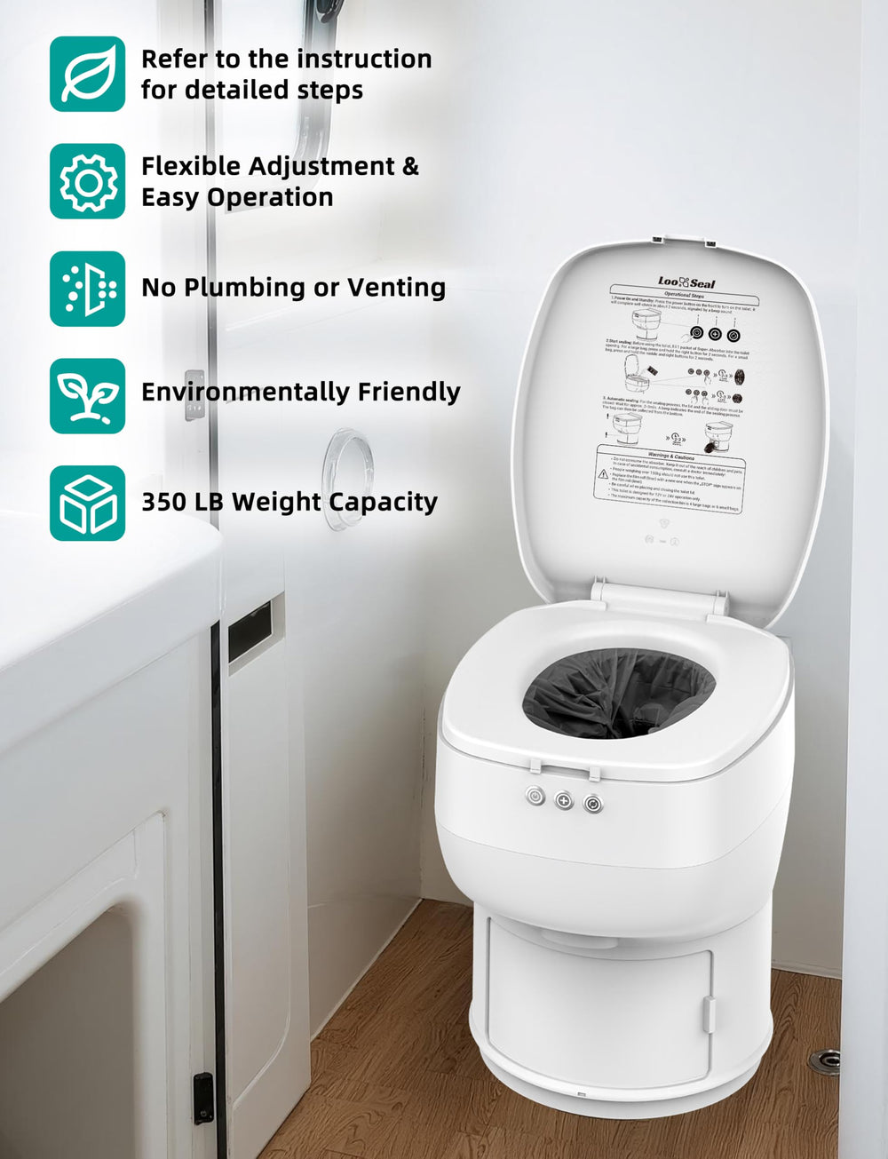 Modiwell Dry Flush R1808 sealing action demonstrates leak prevention during use