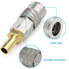 1.1m hose length helps reach the radiator bottom.