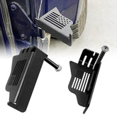 MOEBULB steel front foot pegs with US flag design installed on Jeep Wrangler for secure foot rest