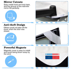 Upper corner sleeves and magnets keep the MOFEEZ cover in place