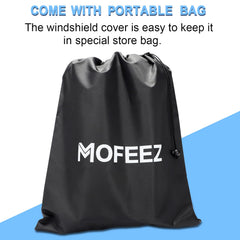 White MOFEEZ cover reflects sun to improve cabin comfort