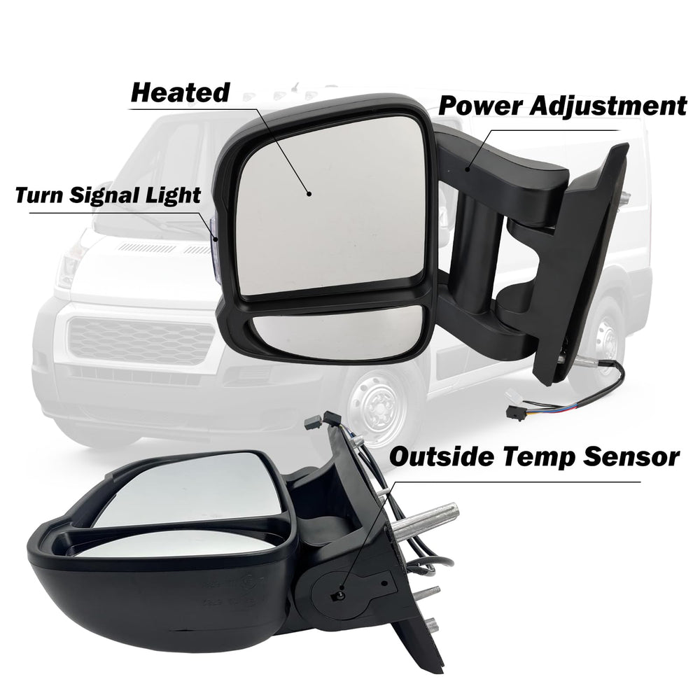 MOFOAP heated glass on ProMaster mirror improves visibility in cold weather