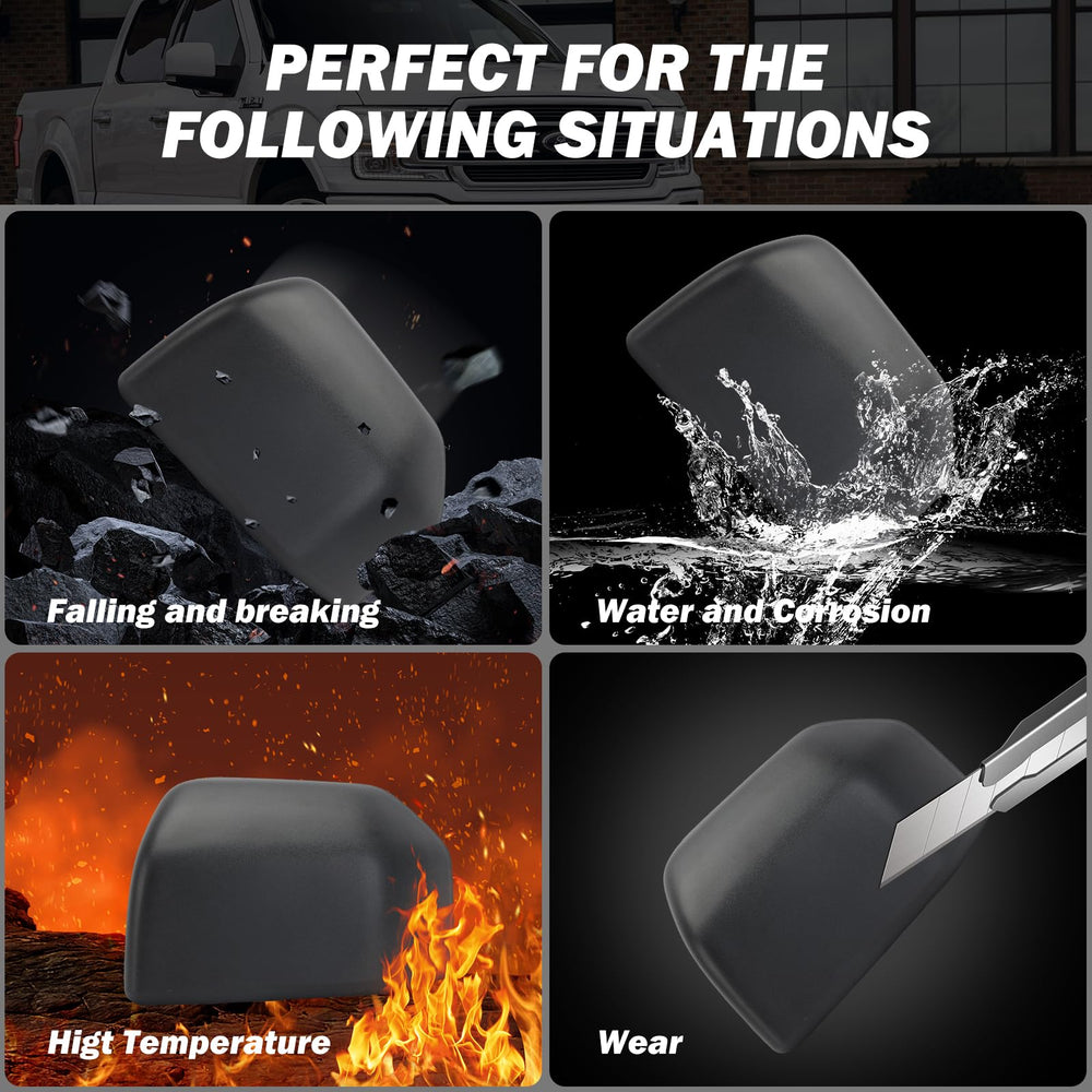MOFOAP passenger-side mirror cap, easy installation without tape, saves time.