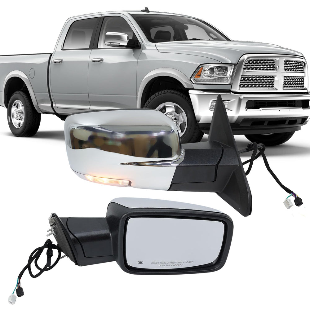 MOFOAP passenger side mirror for Dodge Ram improves rear visibility with a wider view