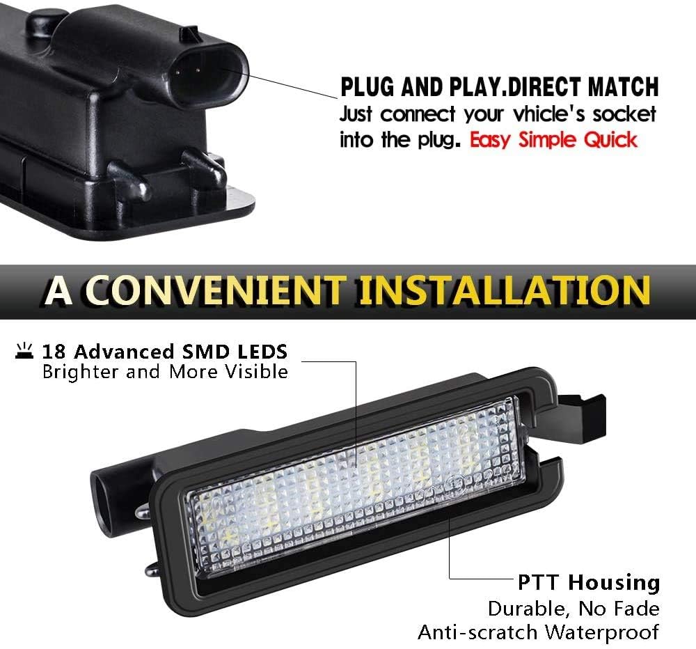 MOFORKIT LED license plate light on Jeep Compass with non-polarity wiring