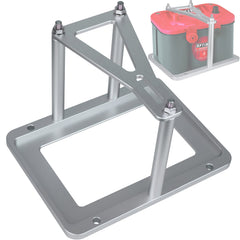 Moker battery tray for Optima front view showing secure mounting for rugged use.
