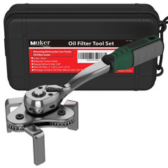 Complete oil change kit with storage case for organized use.