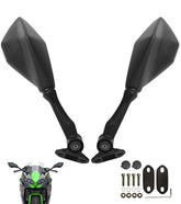 Mokuo foldable mirror for Ninja 250 ZX6R offering clear rear visibility on the road.