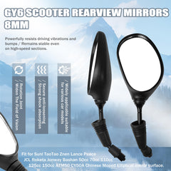 Mokuo Lance Gy6 rearview enhances safety during city rides.