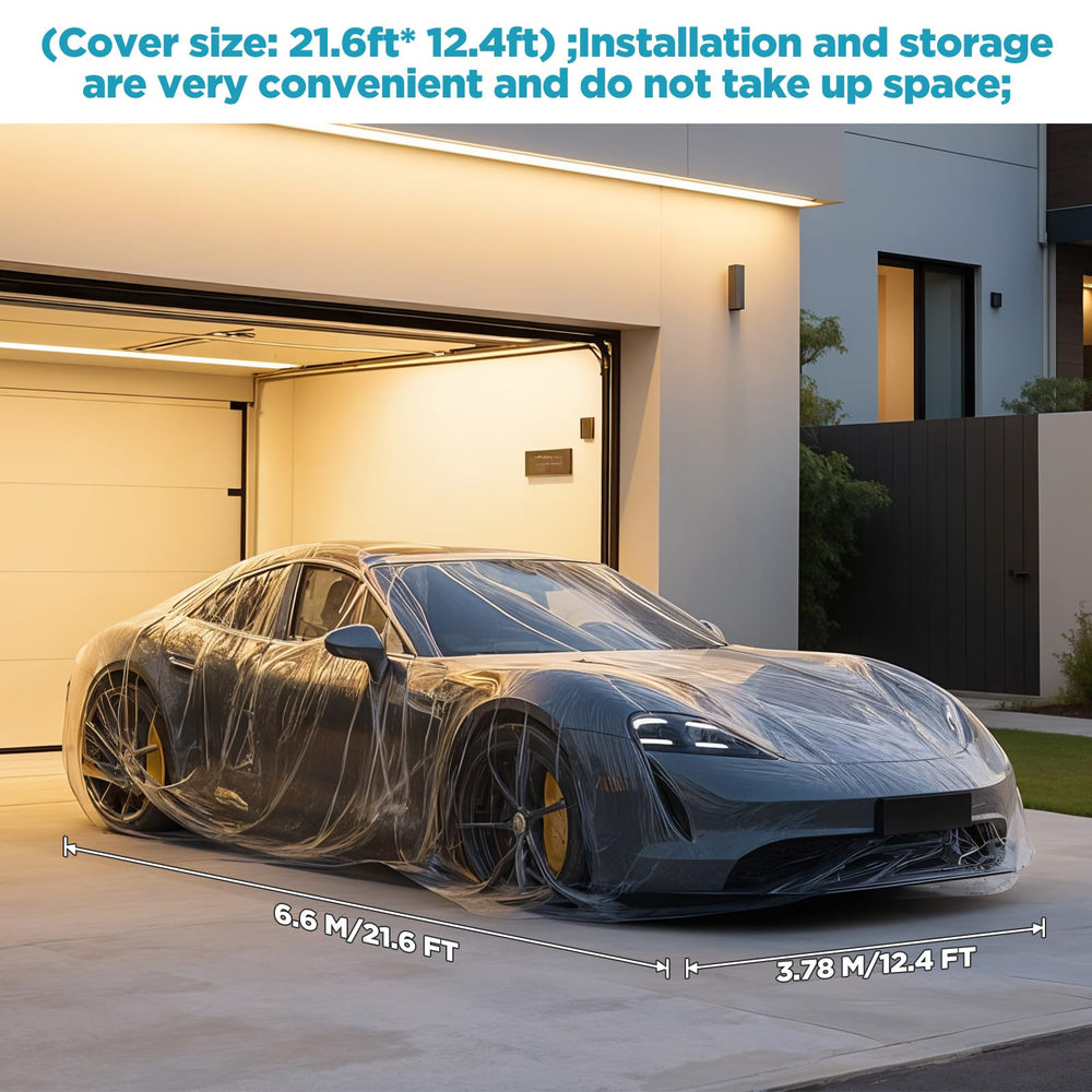 Molain waterproof car cover protects your vehicle from rain and snow outdoors.