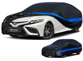 Molebt car cover front view showing universal fit and weather protection.