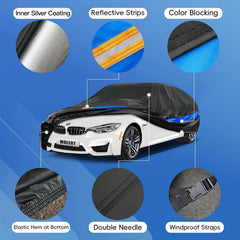 Molebt car cover windproof straps demonstrate secure hold on windy days.