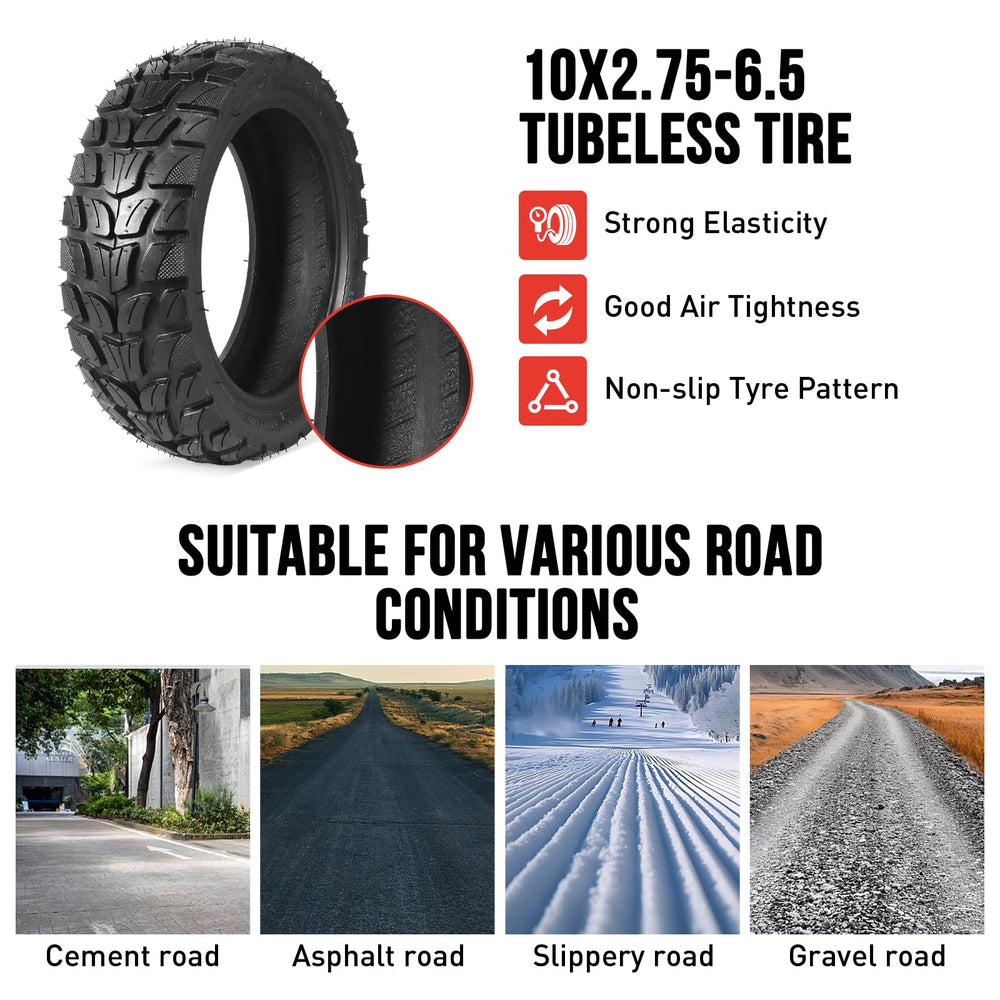 Molibisty tire compatible with Speedway, Dualtron, Hover-1 Alpha, Gotrax G4.