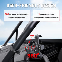 MOMI RAC GP UTV mount fits phones from 4 to 7.2 inches securely
