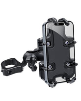 MOMI RAC GP UTV phone mount on roll cage with 360-degree adjustment for flexible viewing