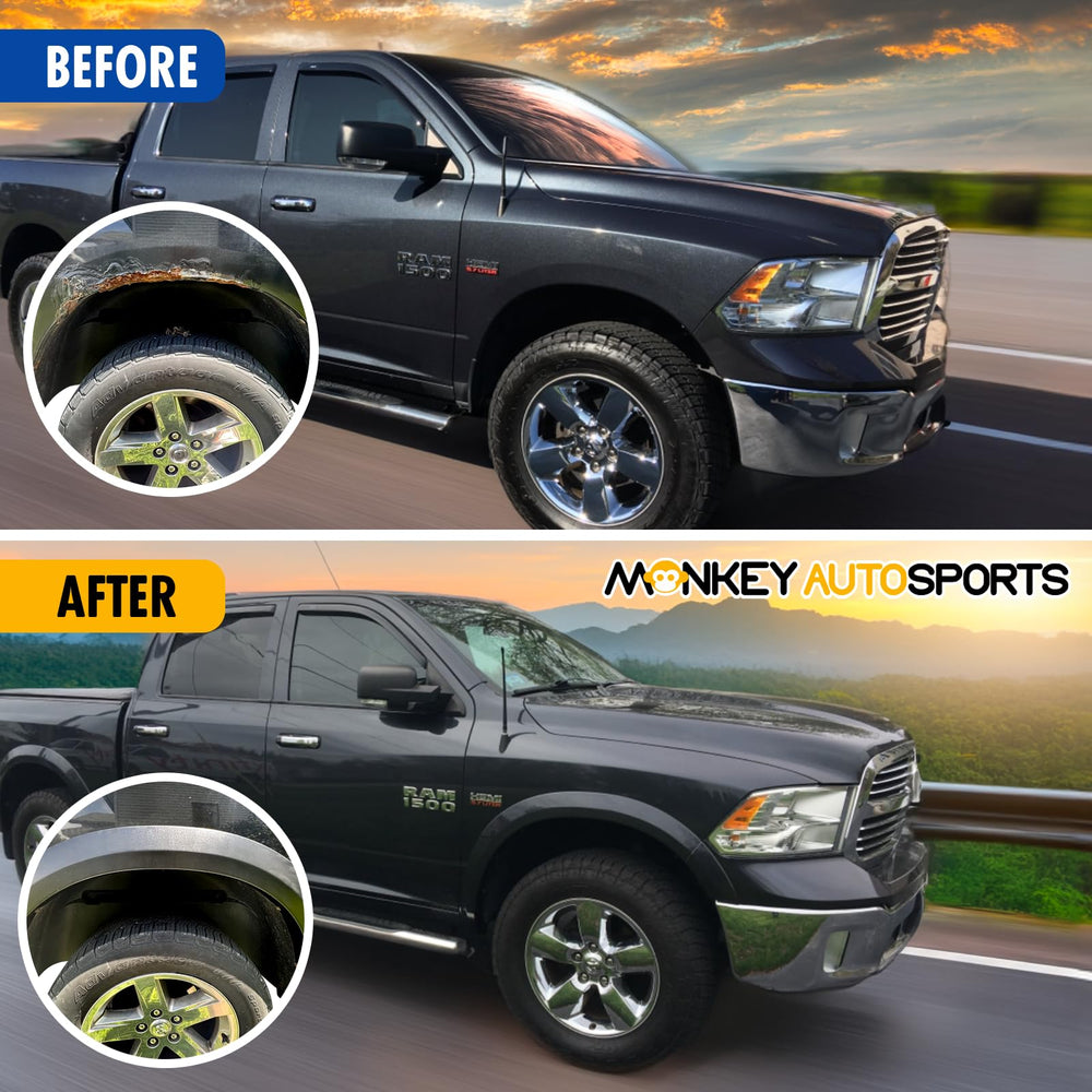 Monkey Autosports fender flare rear right for Dodge Ram 1500, protects rear wheels and paint