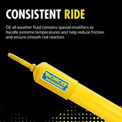 Monroe Gas-Magnum 34817 shock with nitrogen gas-charge reduces aeration for steadier control.