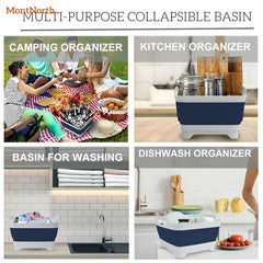 MontNorth compact 9L basin in navy suitable for small spaces