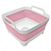 MontNorth collapsible wash basin pink with 9L capacity for versatile camping and kitchen tasks.