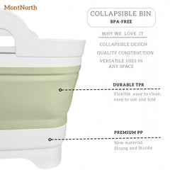 MontNorth space-saving collapsible basin designed for compact storage.
