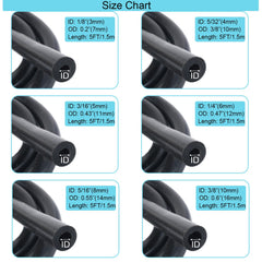 MooiYrs vacuum hose ends and connectors show twelve sizes for routing