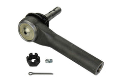 Close-up of MOOG ES800948 outer tie rod end prepared for installation.
