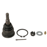 MOOG steering drag link front view highlights robust build for precise steering.