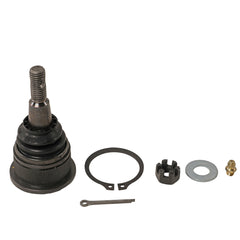 MOOG steering drag link front view highlights robust build for precise steering.