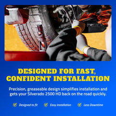 MOOG steering drag link greaseable ball joint simplifies maintenance and longevity.