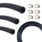 MooiYrs fuel line hose kit, 5ft with 18 clamps, ideal for quick automotive repairs.