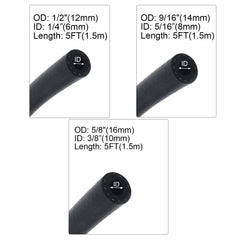 MooiYrs hose kit with three labeled sizes for easy identification.