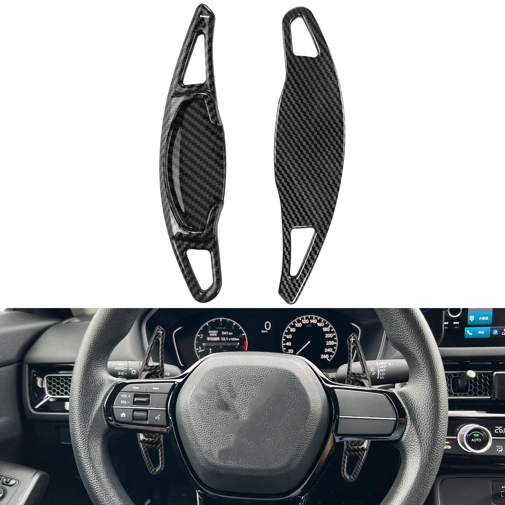 Moonateen paddle shifter extension for Civic 11th Gen enhances reach with carbon texture