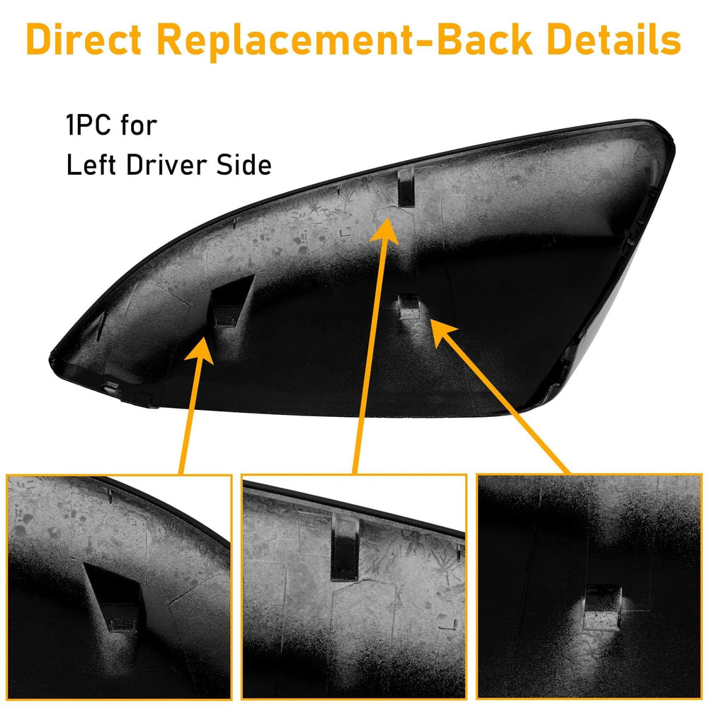 Moonlinks passenger-side mirror cover ready for direct replacement on Civic.