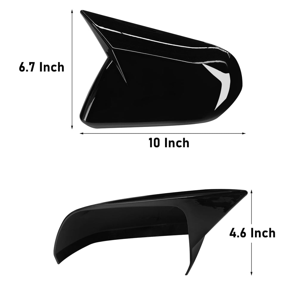 Moonlinks Mustang mirror cover packaging showing pair in gloss black