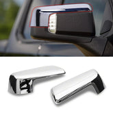Moonlinks Silverado left chrome mirror cover with glossy, protective finish.