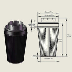 MOOSUN high flow intake tube reduces resistance for better throttle response