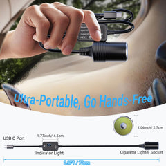 Moqidong USB-C to 12V adapter socket detail enables stable dash cam power