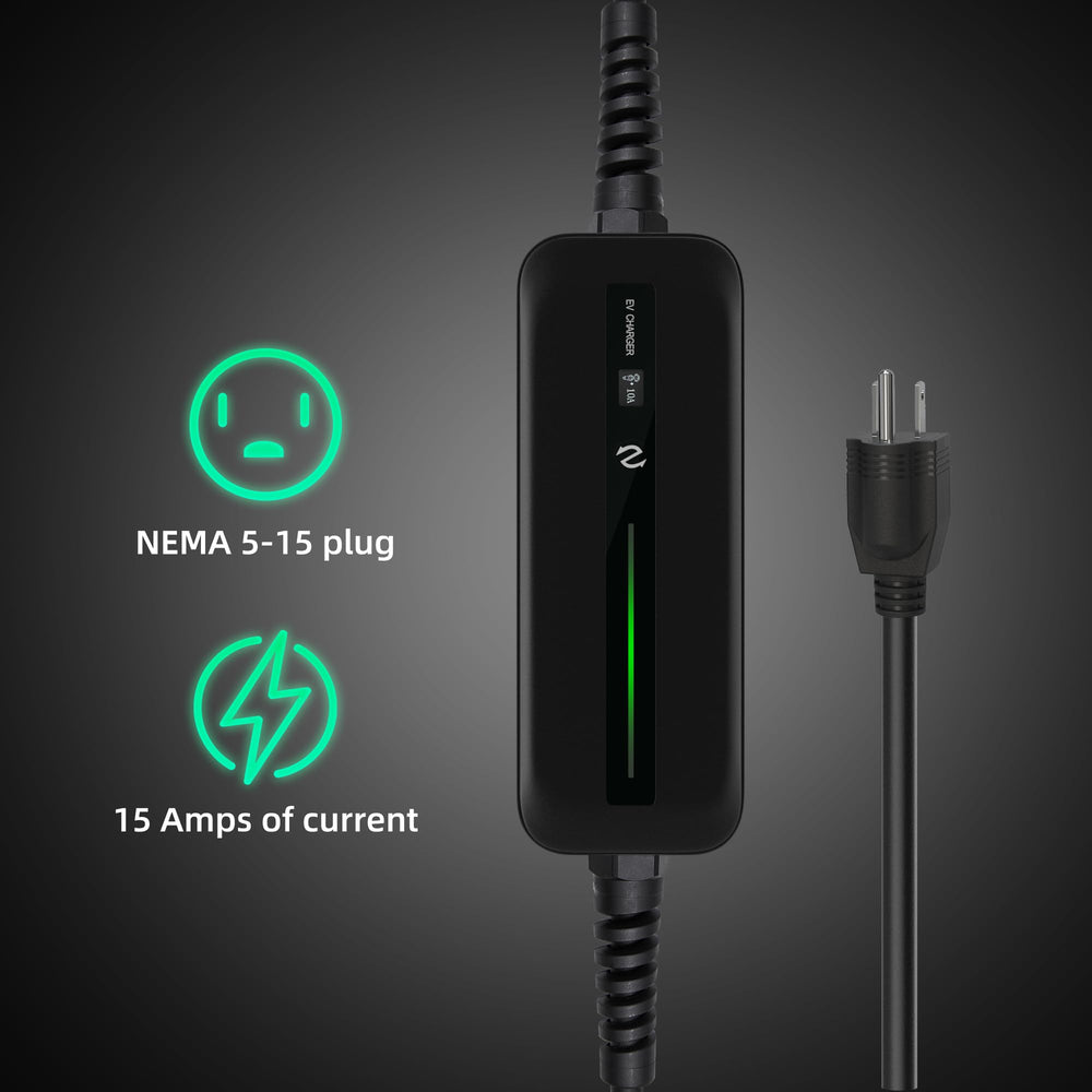 Morec Level 1 EV Charger with 25ft cable for flexible placement