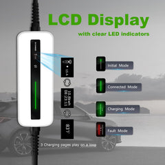 Morec Level 1 EV Charger IP65 outdoor protection for all-weather use