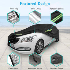 Vehicle protected from dirt, snow, and rain by Morhept cover