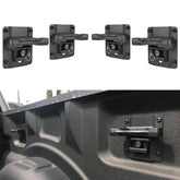 Morkot Boxlink anchors installed in Ford bed create secure cargo tie-down points.
