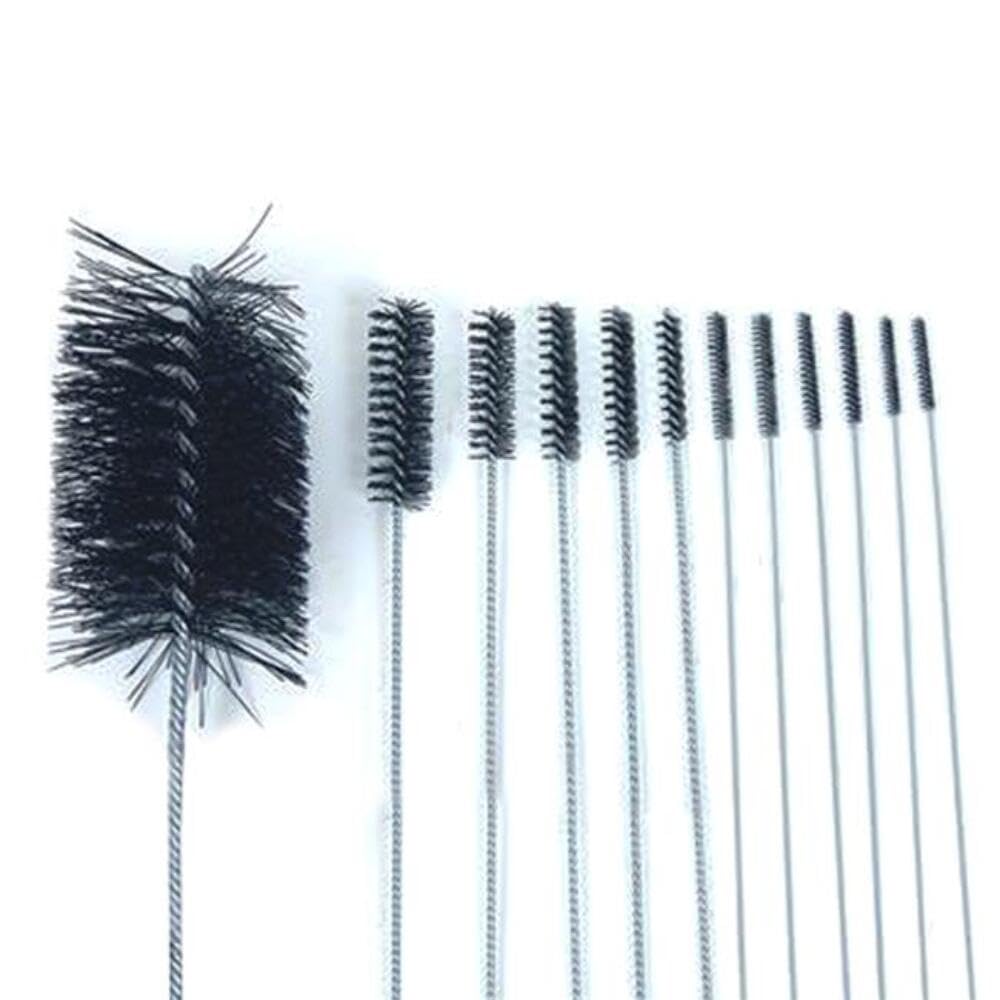 Moroso 61820 brushes showing different diameters for engine detailing