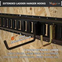 MorScan E-track compatible hook fits standard rails for secure trailer organization