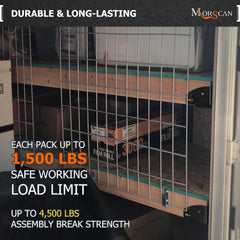 E-Track system in a box truck highlighting space-saving organization