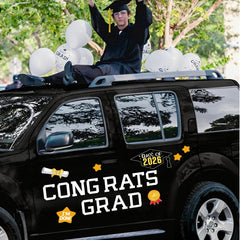 Mosailles congrats grad magnets with vivid colors on metal surfaces