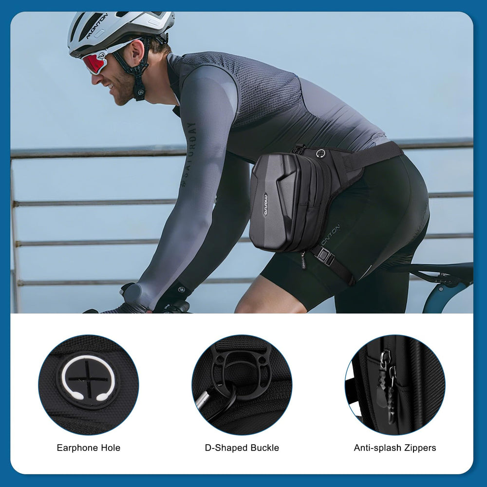 Built-in headphone port and D-ring offer convenient accessibility during trips.