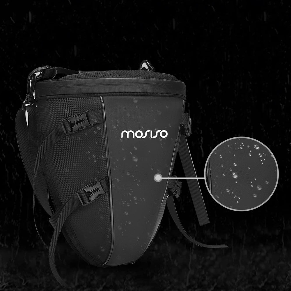 Top handle enables easy hand carry when off the bike.