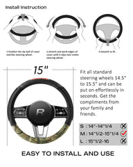 Mossy Oak camo wheel cover protects the steering wheel from dirt and grime.