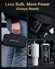 MOSTOOL M8 complete kit includes case, cables, USB-C, and manual.